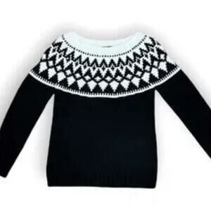 Fairisle Fisherman’s Sweater, Cozy, Ski Lodge, Cabin, Winter, M